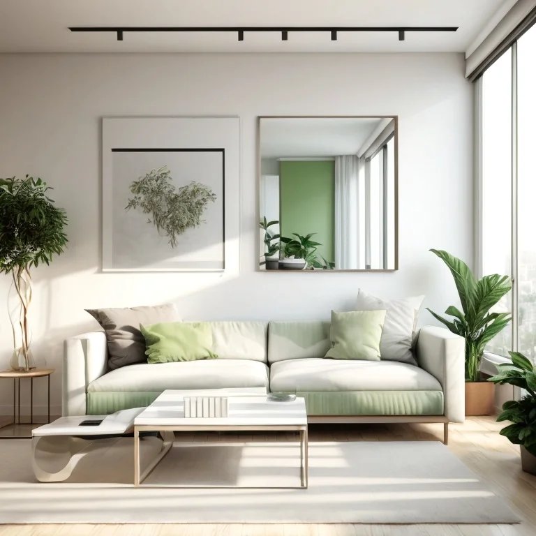 Modernes Apartment mit großen Fenstern